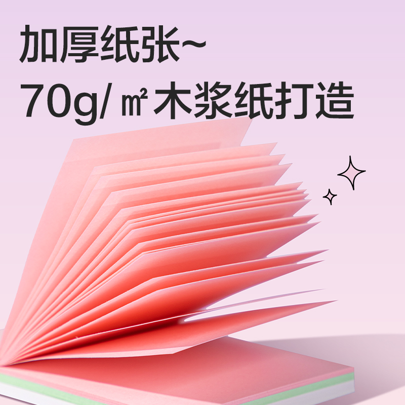 得力BT7155記事貼76mm*51mm80張 (樂(lè)素)(袋)