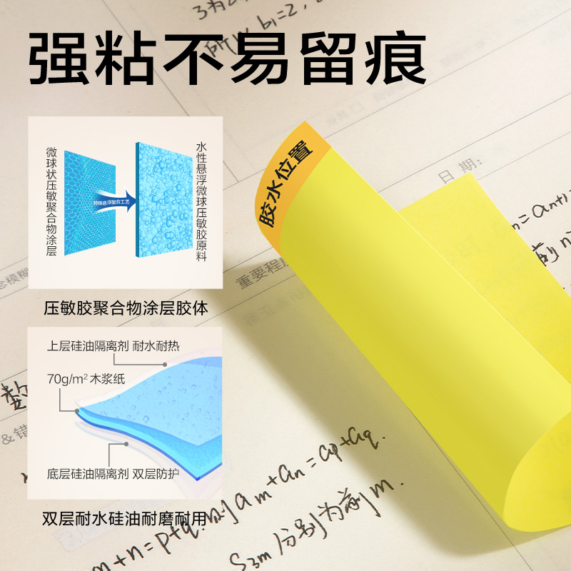 得力BT350純優(yōu)熒光記事貼76mm*51mm80張(混)(袋)