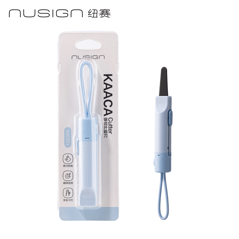 紐賽NS066鋸齒開箱刀(藍色)(把)