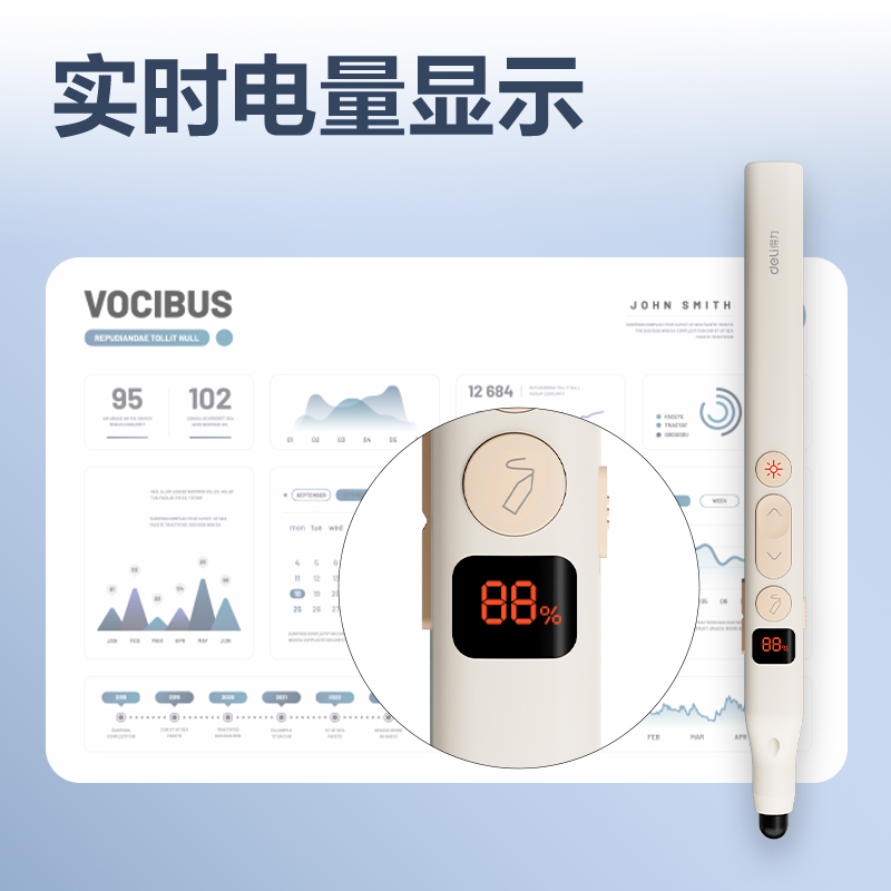 得力MA116激光翻頁筆_激光翻頁筆(淺粉)(支)