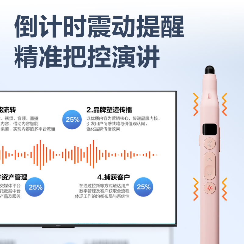 得力MA116激光翻頁筆_激光翻頁筆(粉)(支)