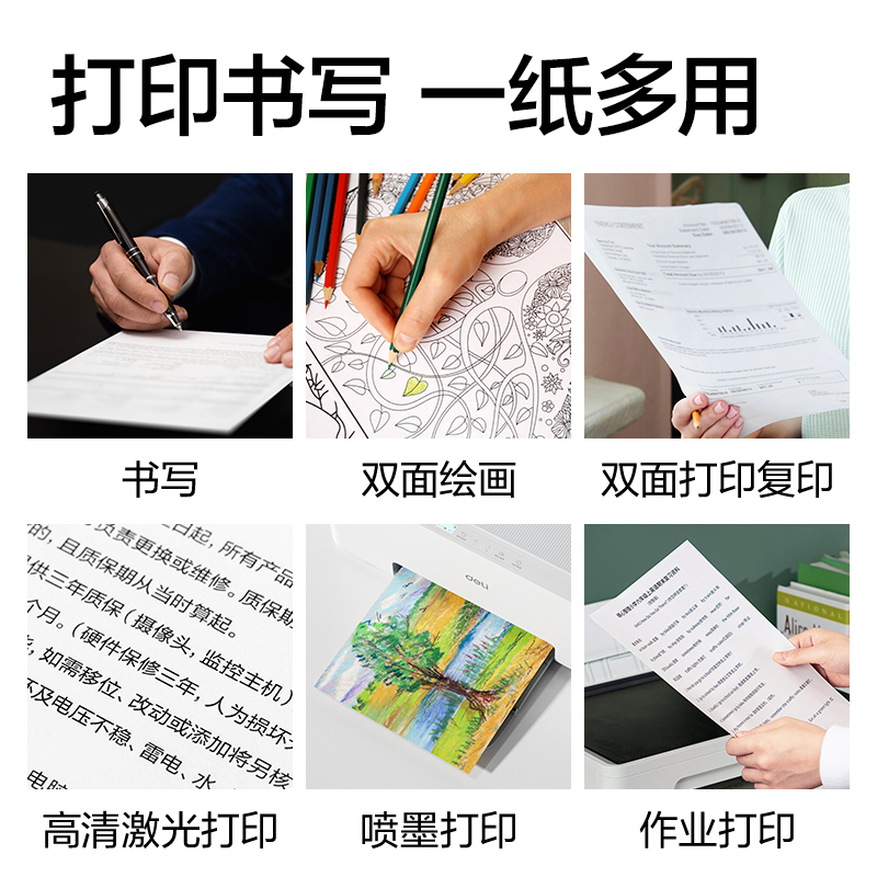 得力ZF384珊瑚海復(fù)印紙A4-70g-400頁(yè)-10包(混)(包)