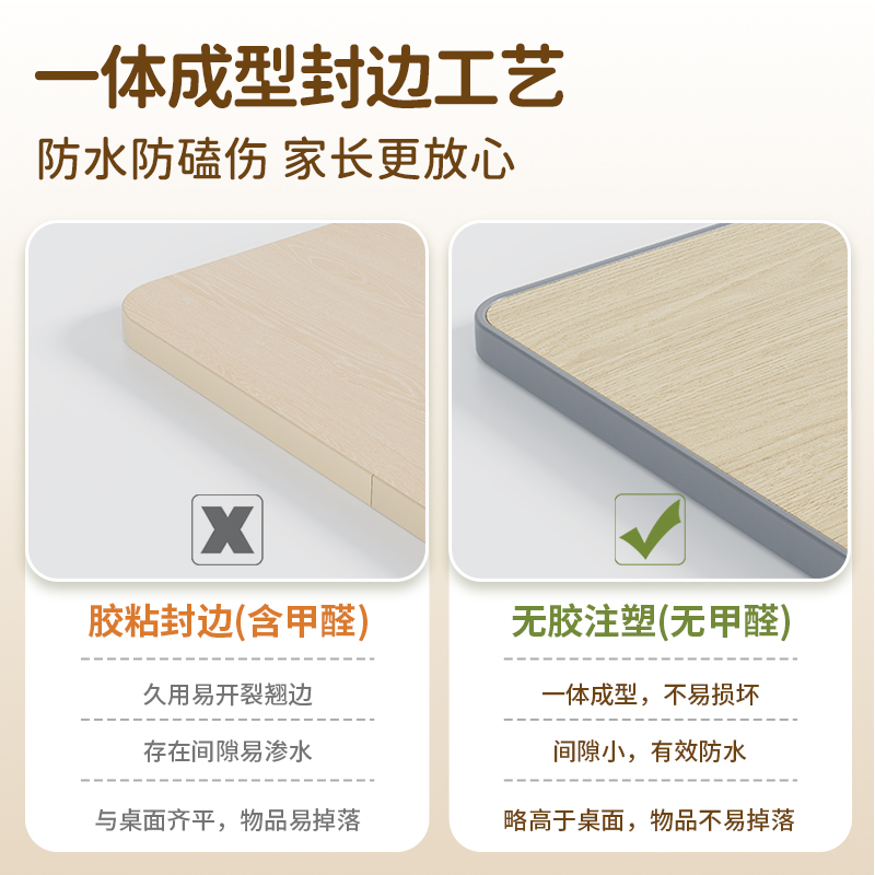 得力KF502-S課桌椅(白邊粉色)(套)
