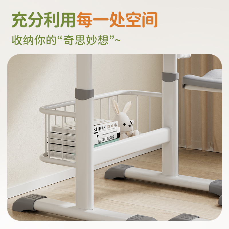 得力KF503-S課桌椅(灰邊木紋)(套)