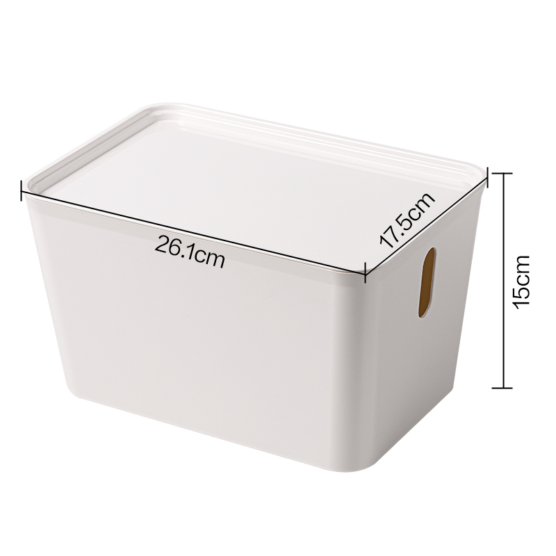 得力PK173帶蓋收納盒(白色)(盒)4.6L