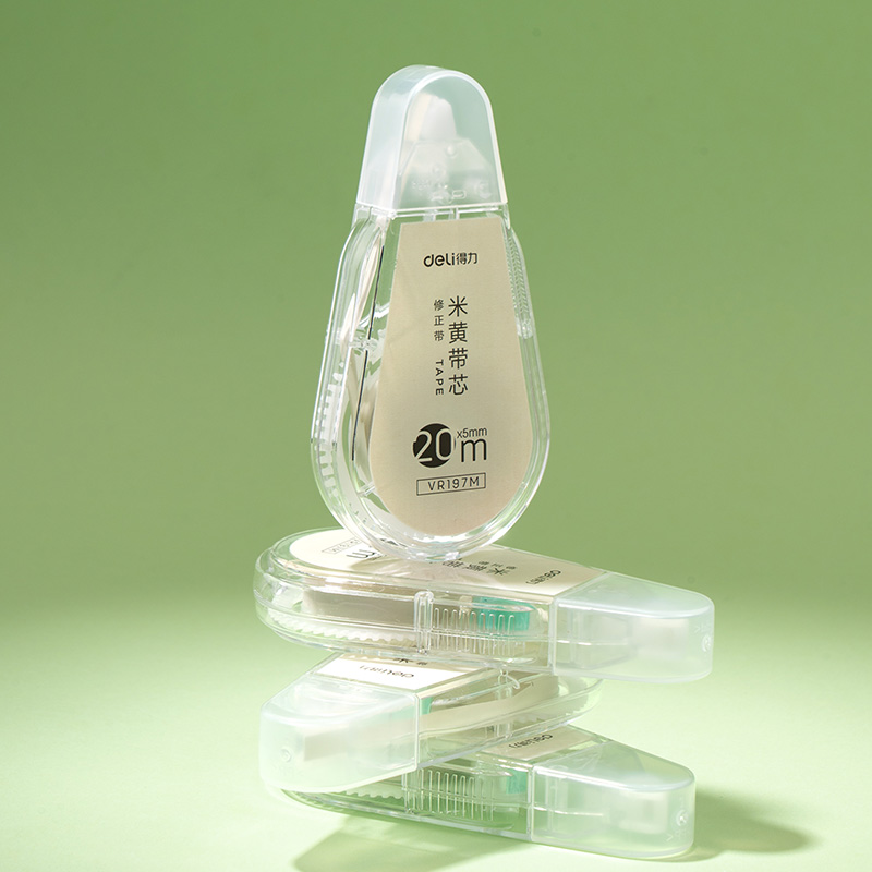 得力VR197M修正帶5mm*100m(透明)(套)