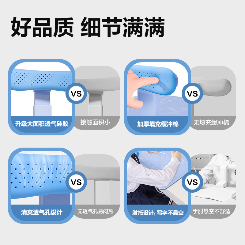 得力YX165坐姿矯正器大板款(藍(lán))(盒)