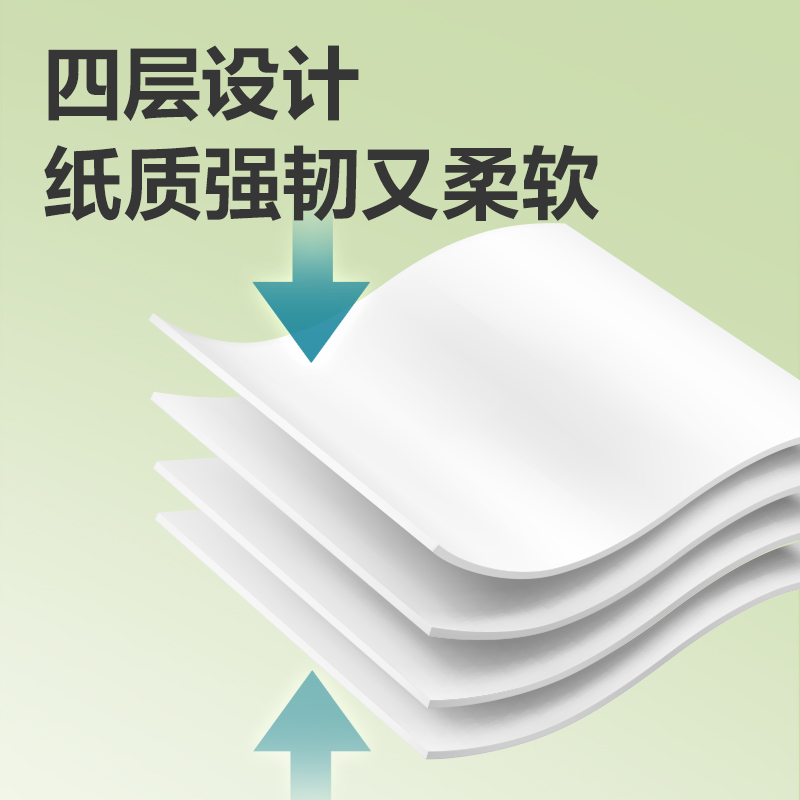 桔然WJ4120-01有芯卷紙4層120g(10卷/提)(提)(綠)