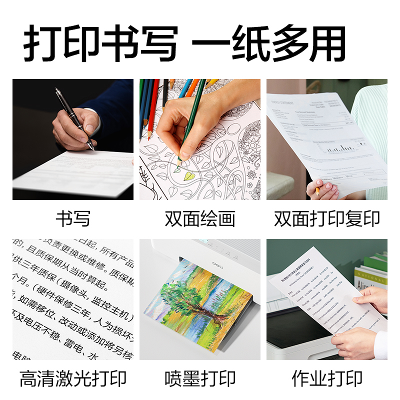 得力ZF360班達(dá)海復(fù)印紙A4-80g-1包(混)(包)