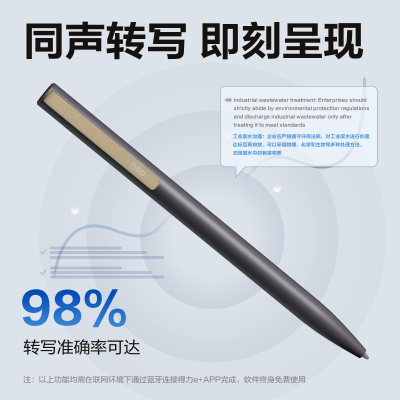 得力MP414W筆形AI錄音筆64G(灰)(支)