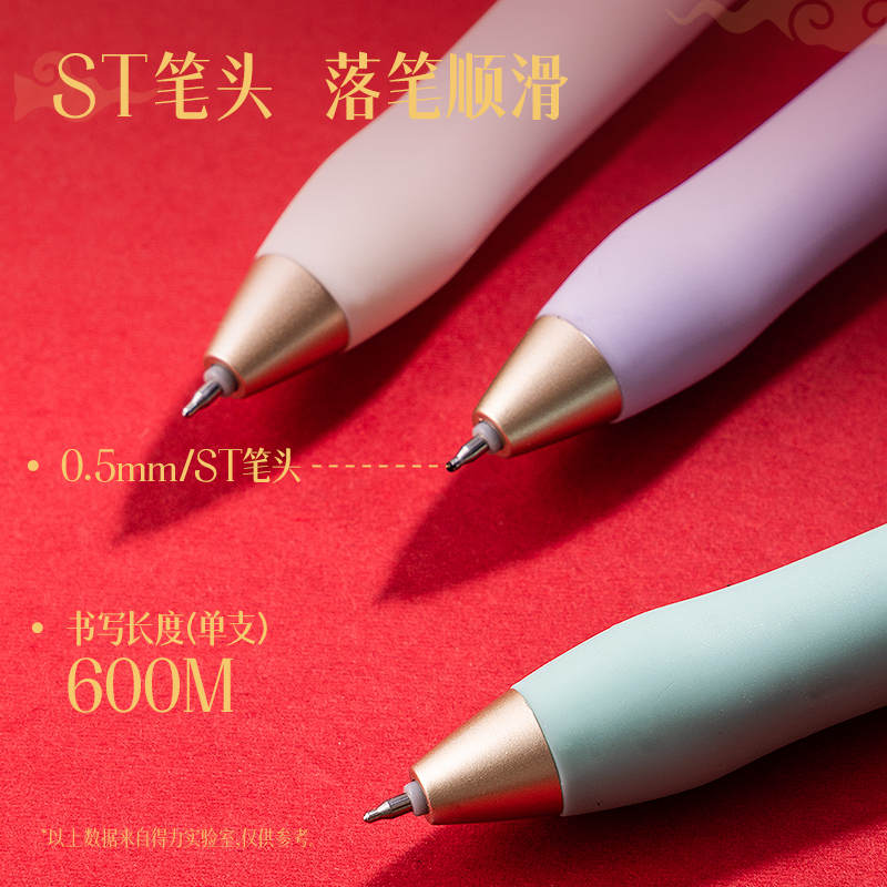 得力SA354按動(dòng)學(xué)生考試中性筆0.5mm ST筆頭(黑)(4支/盒)