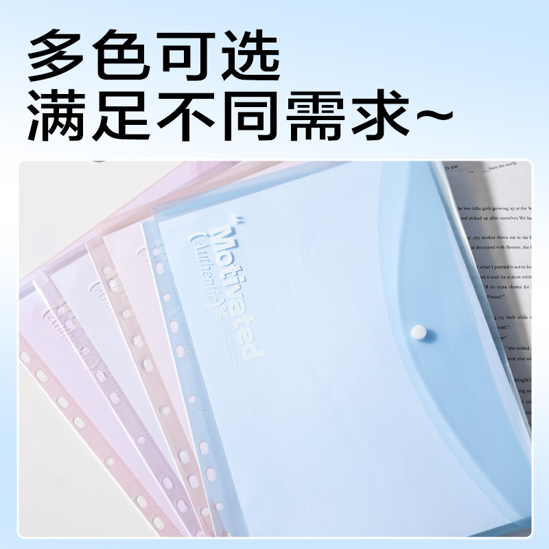 得力PP306活頁文件袋(混)(4個(gè)/包)