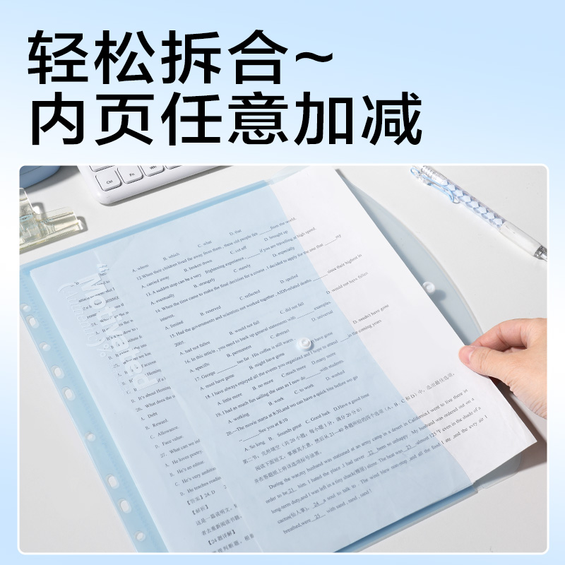 得力PP306活頁文件袋(混)(4個(gè)/包)