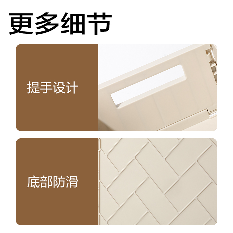得力XDM103折疊收納盒(大號)(灰色)(個)