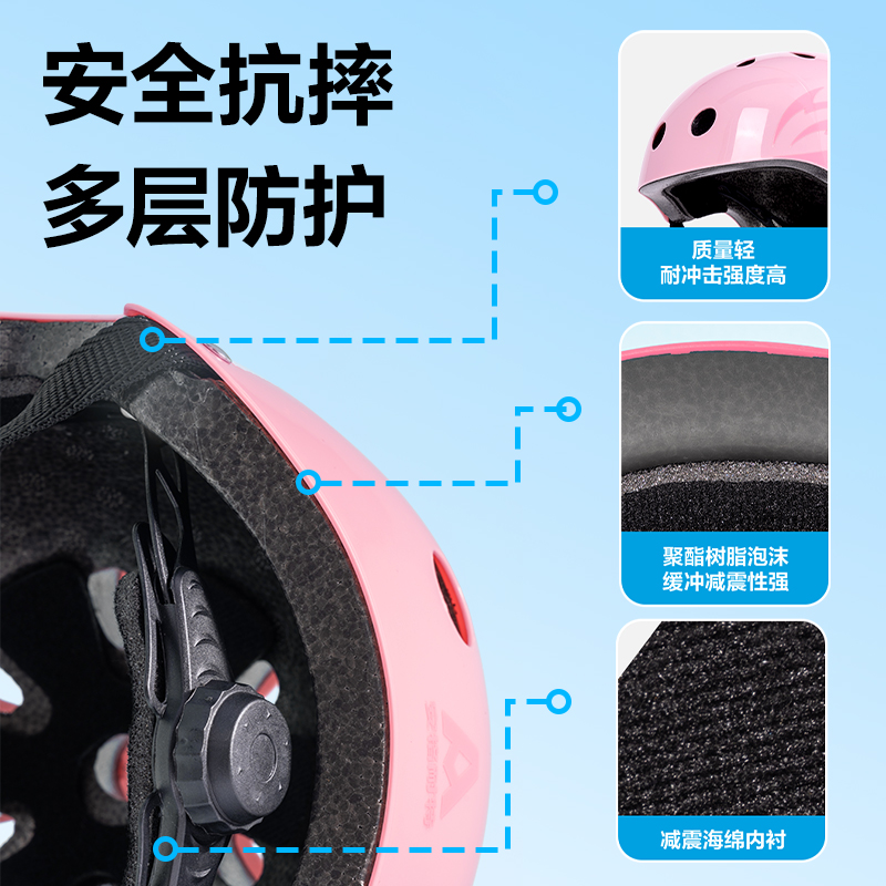 安格耐特FT556-2頭盔護具套裝(專業(yè)款）(粉色)(套)