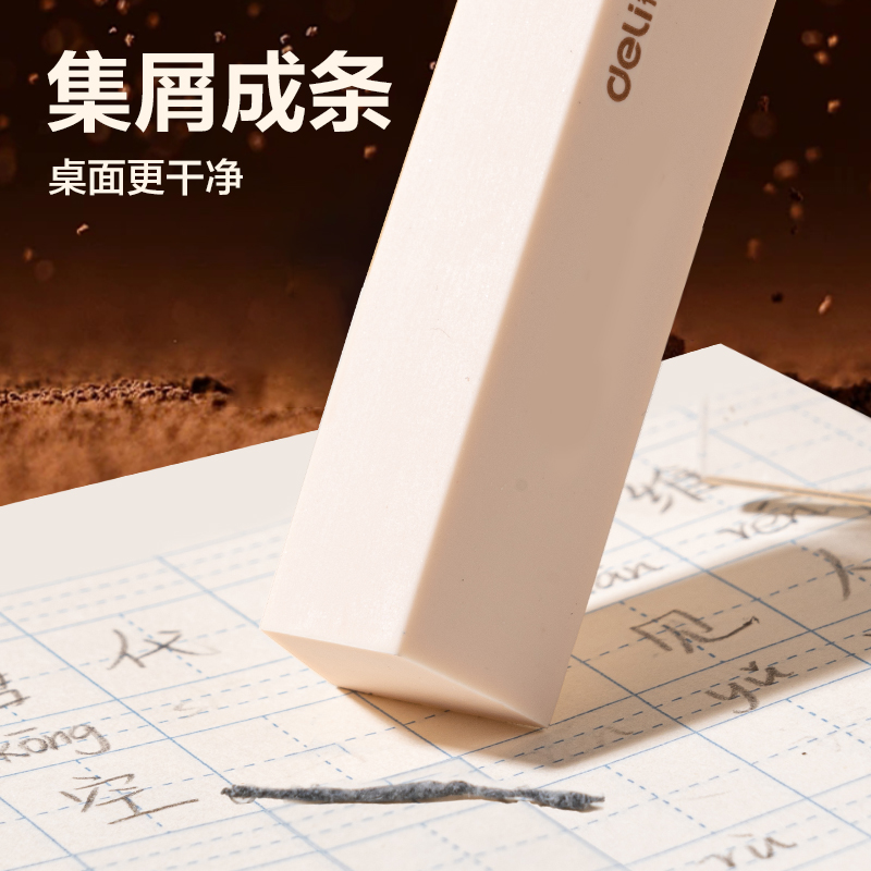得力VP512五塊裝巧克力皮擦(米色)(盒)