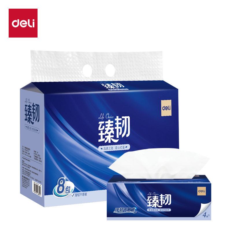 臻韌MR4080-03軟抽紙4層80抽(包)(藍(lán))