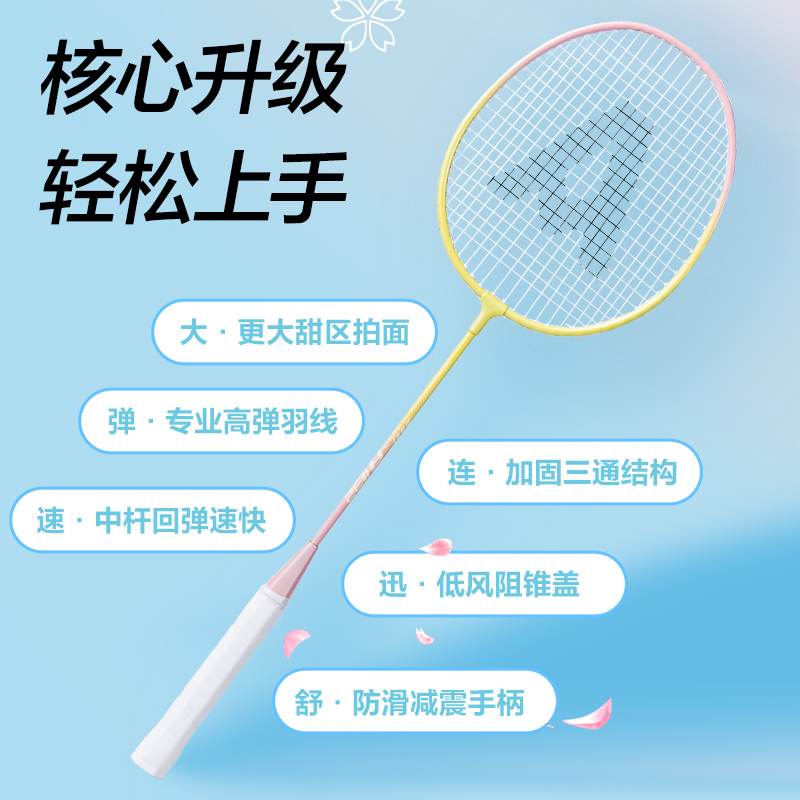 安格耐特FH132鐵合金羽毛球拍(2支/付)(混)(付)