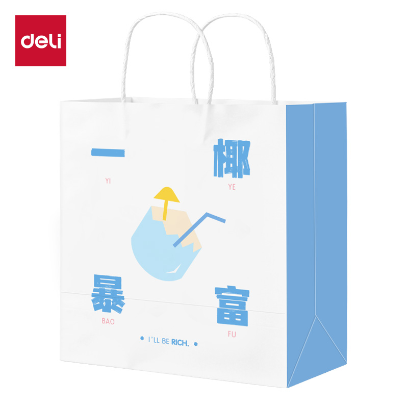 得力得心LQ718牛皮紙袋23*15*25cm(一椰暴富)(10只/包)