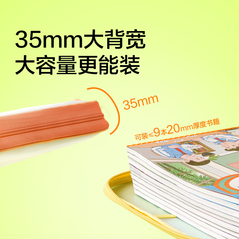 紐賽NS415可平攤PVC學(xué)科拉鏈袋(黃)(個(gè))