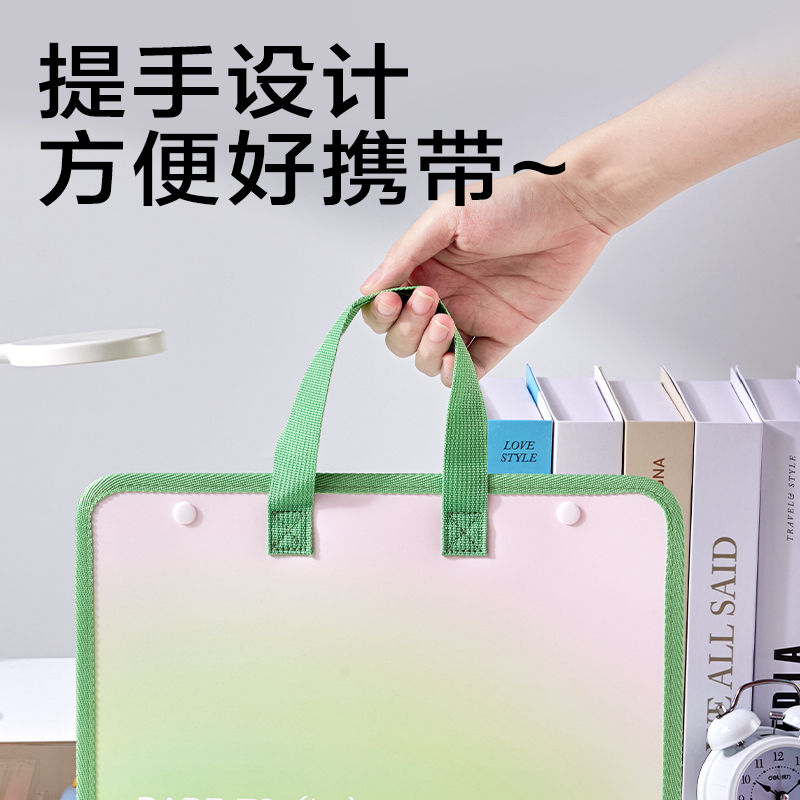 得力PM347_13格橫式風琴包(綠)(個)