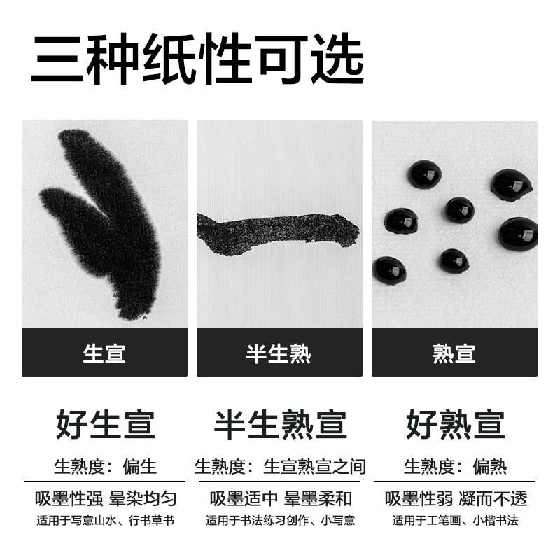 得力HW437-B書畫紙四尺對(duì)開(kāi)生宣(白)(100張/袋)