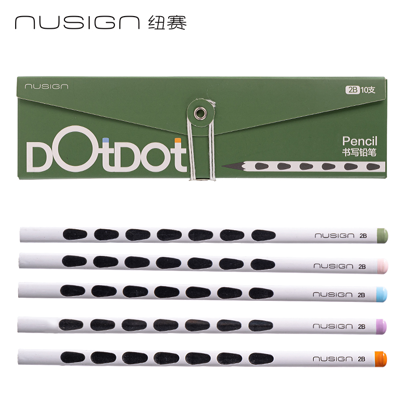 紐賽NS781-2B黑木洞洞紐賽鉛筆2B(混)(10支/盒)