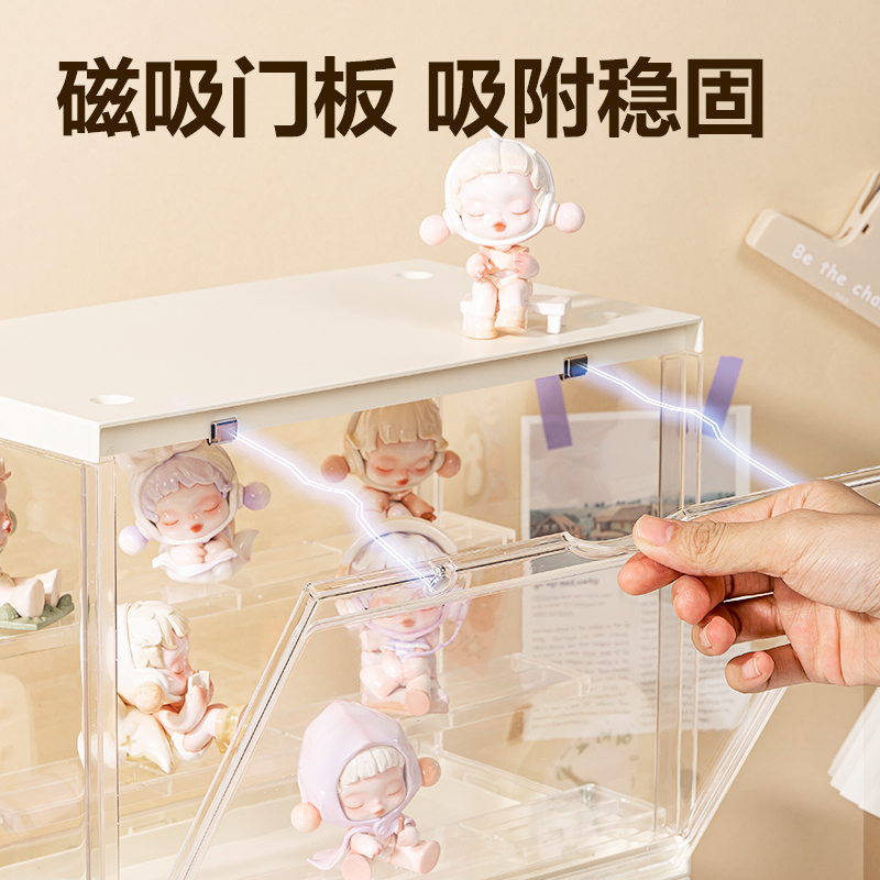 得力PK156收納盒(翻蓋款)(米白)(個)