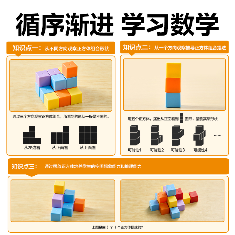 得力YX617學具正方體(混)(袋)