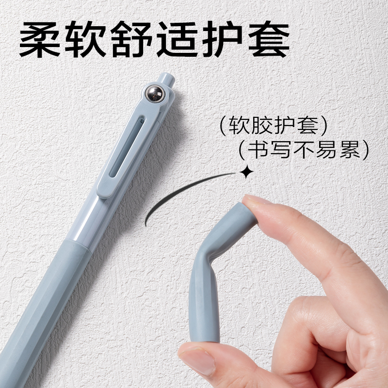 得力SA195鋼珠解壓速干按動(dòng)中性筆0.5mmST筆頭(黑)(3支/盒)