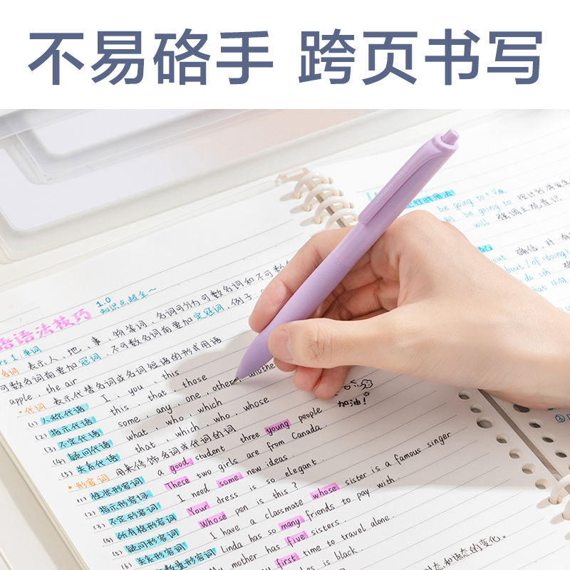 得力BDHB5-04覓光自由翻活頁本-B5 40張(紫)(本)