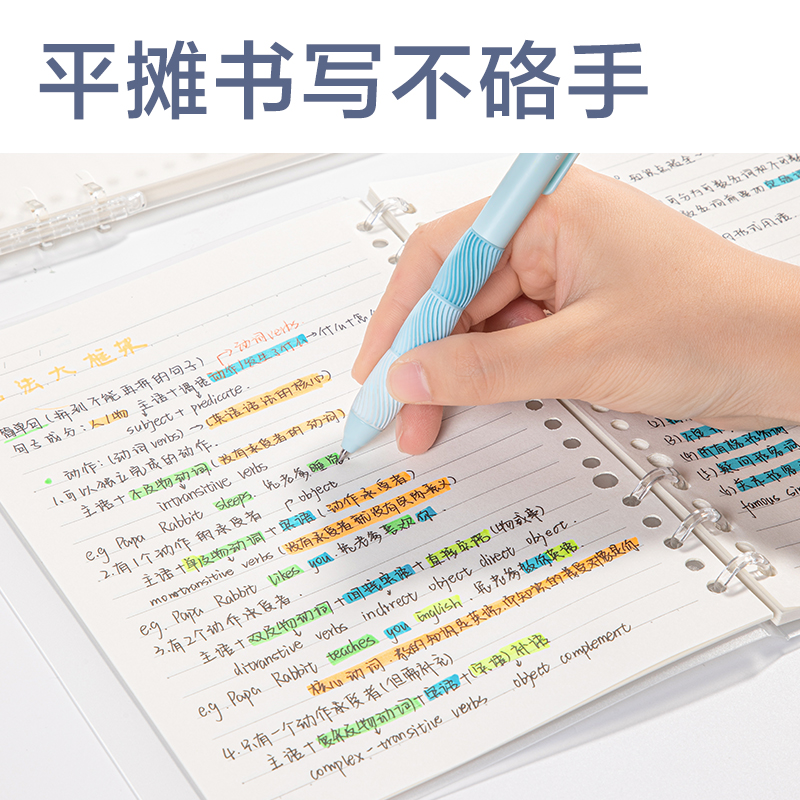得力HA5403-1牛盾PP輕薄3孔可開合活頁本(透明)(本)