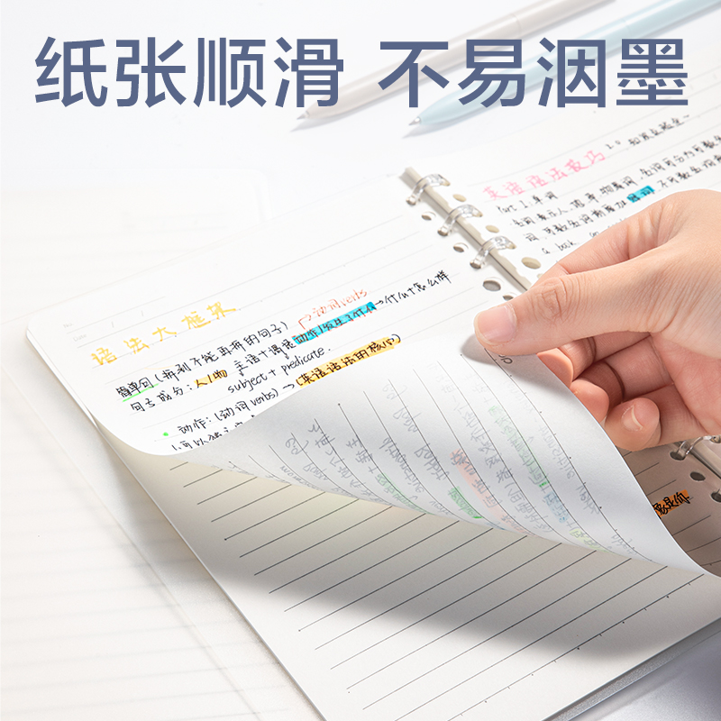 得力HA5403-1牛盾PP輕薄3孔可開合活頁本(透明)(本)