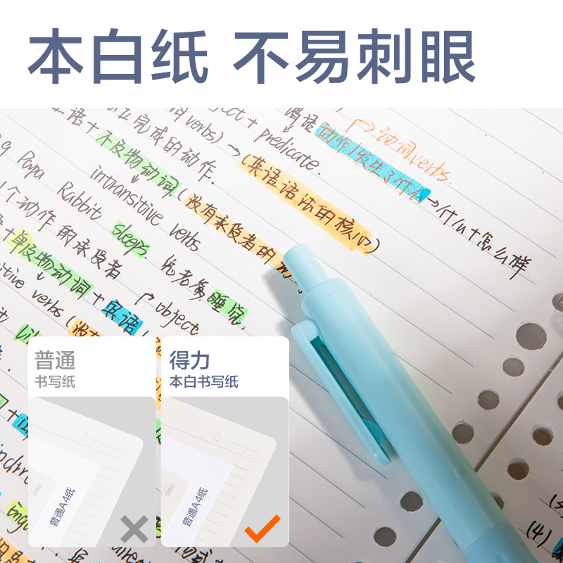 得力HA5403-1牛盾PP輕薄3孔可開合活頁本(透明)(本)