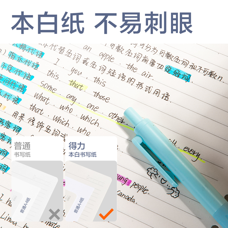 得力HB5403-1牛盾PP輕薄3孔可開合活頁本(透明)(本)