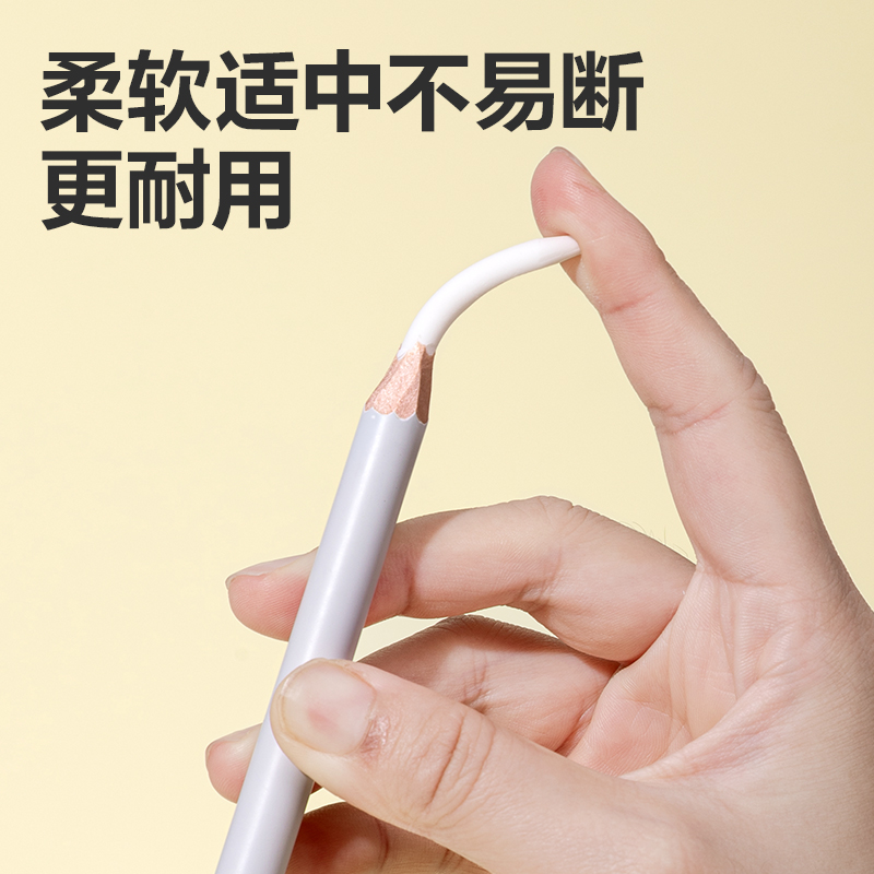 得力VP521三支彩盒裝粗桿鉛筆橡皮擦(混)(盒)