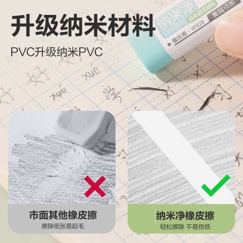 得力VP528五塊彩盒裝納米凈小號橡皮擦(混)(盒)