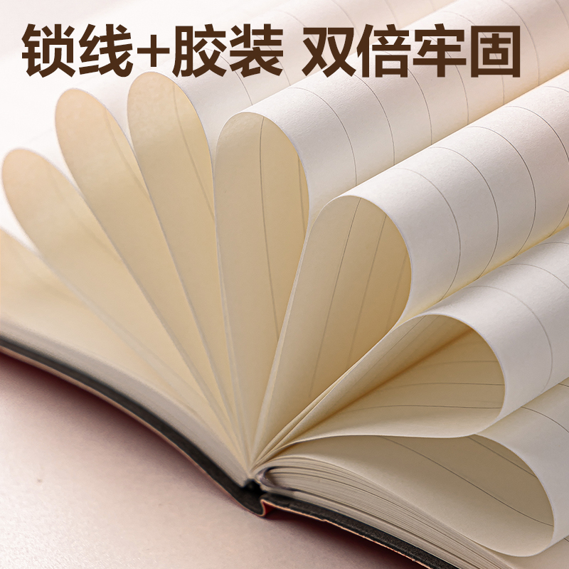得力DP402皮面本25K-80張（黑色）(本)