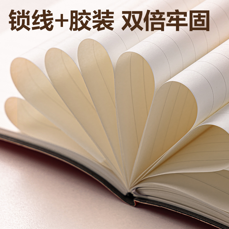 得力DP401皮面本16K-80張（黑色）(本)