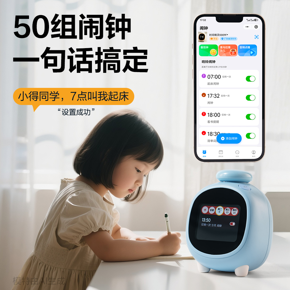 得力LE111-聯(lián)網(wǎng)款智能電子鐘(藍(lán))(臺)