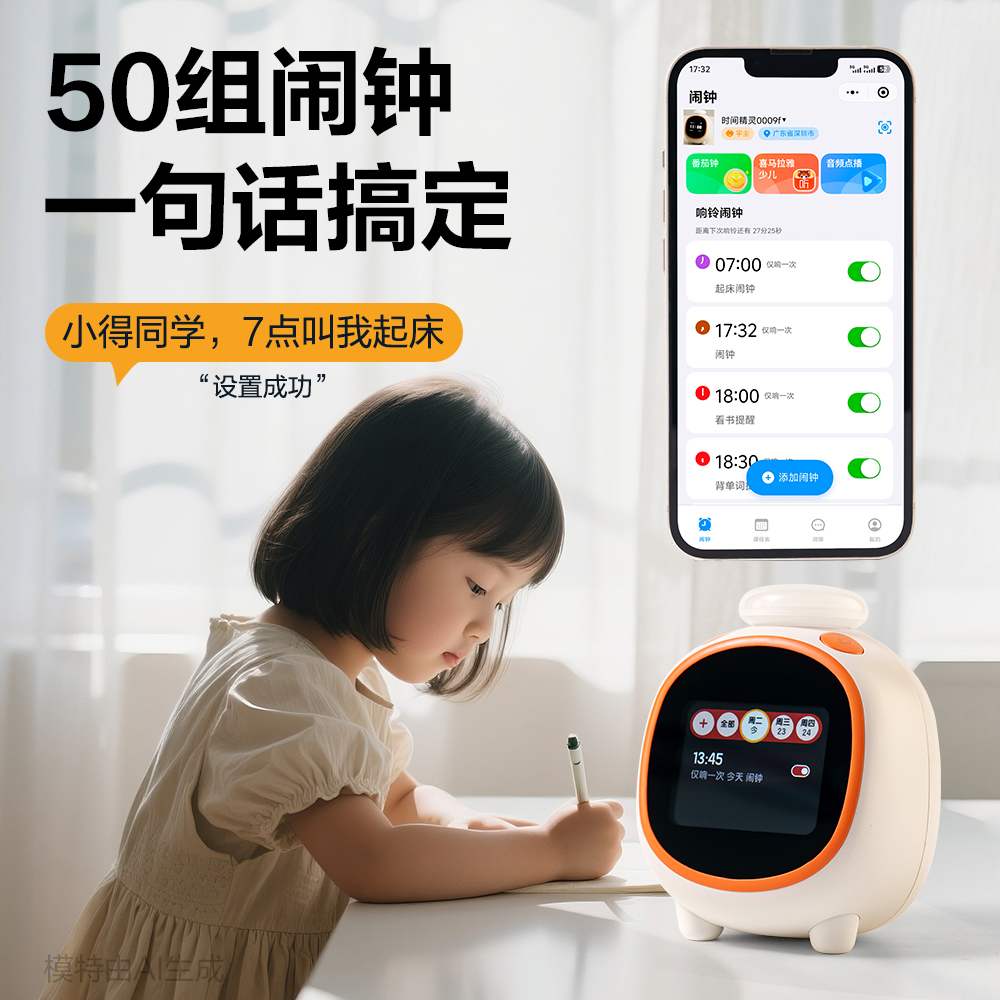 得力LE111-聯(lián)網(wǎng)款智能電子鐘(白)(臺(tái))