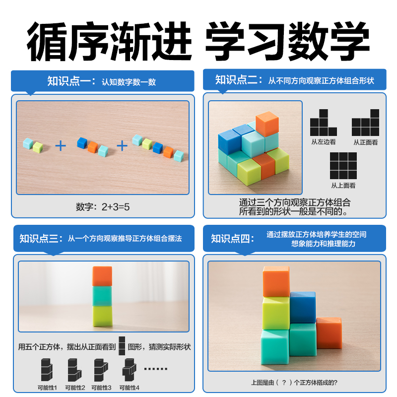 得力YX536學(xué)具100粒小正方體(混)(盒)