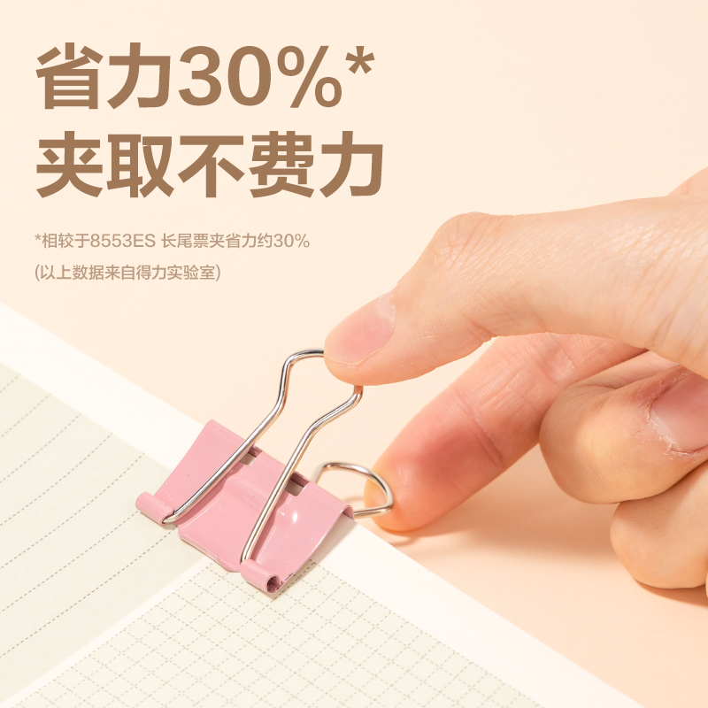 得力DP703省力長(zhǎng)尾票夾3夾寬32MM(彩)(24個(gè)/筒)