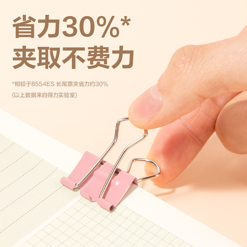 得力DP704省力長(zhǎng)尾票夾4夾寬25MM(彩)(48個(gè)/筒)