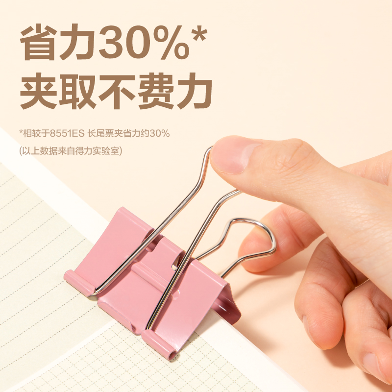 得力DP701省力長尾票夾1夾寬50MM(彩)(12個/筒)