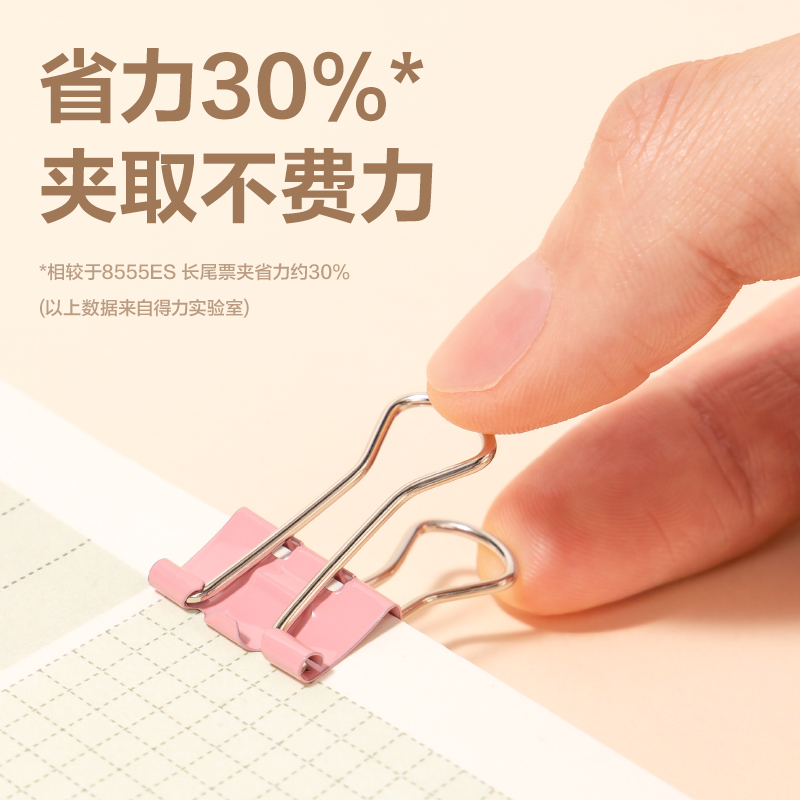 得力DP705省力長尾票夾5夾寬19MM(彩)(40個/筒)