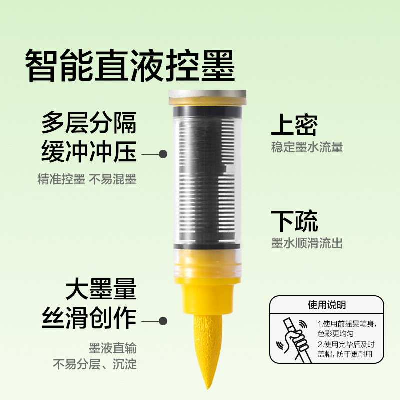 紐賽NS575-48_EVA包圓桿直液式軟繪丙烯馬克筆(混)(48色/包)