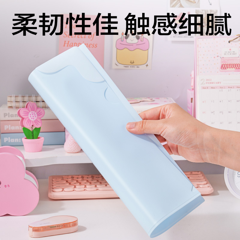 得力PP508包角單入文件套(藍)(5個/包)