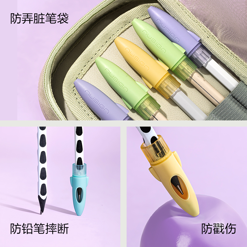 紐賽NS802軟膠筆帽(混)(8枚/盒)