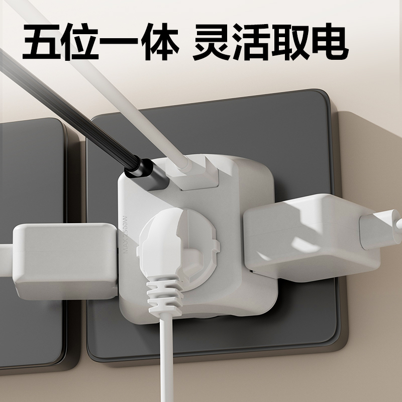 得力LV1512轉(zhuǎn)換器1組3插+2組2插_1A1C(盒)(白)(個)